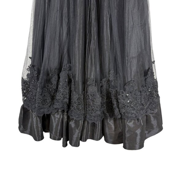 Punk Rave Black Lace Full Steampunk Goth Long Corset Skirt Women's Size Large - Picture 5 of 12